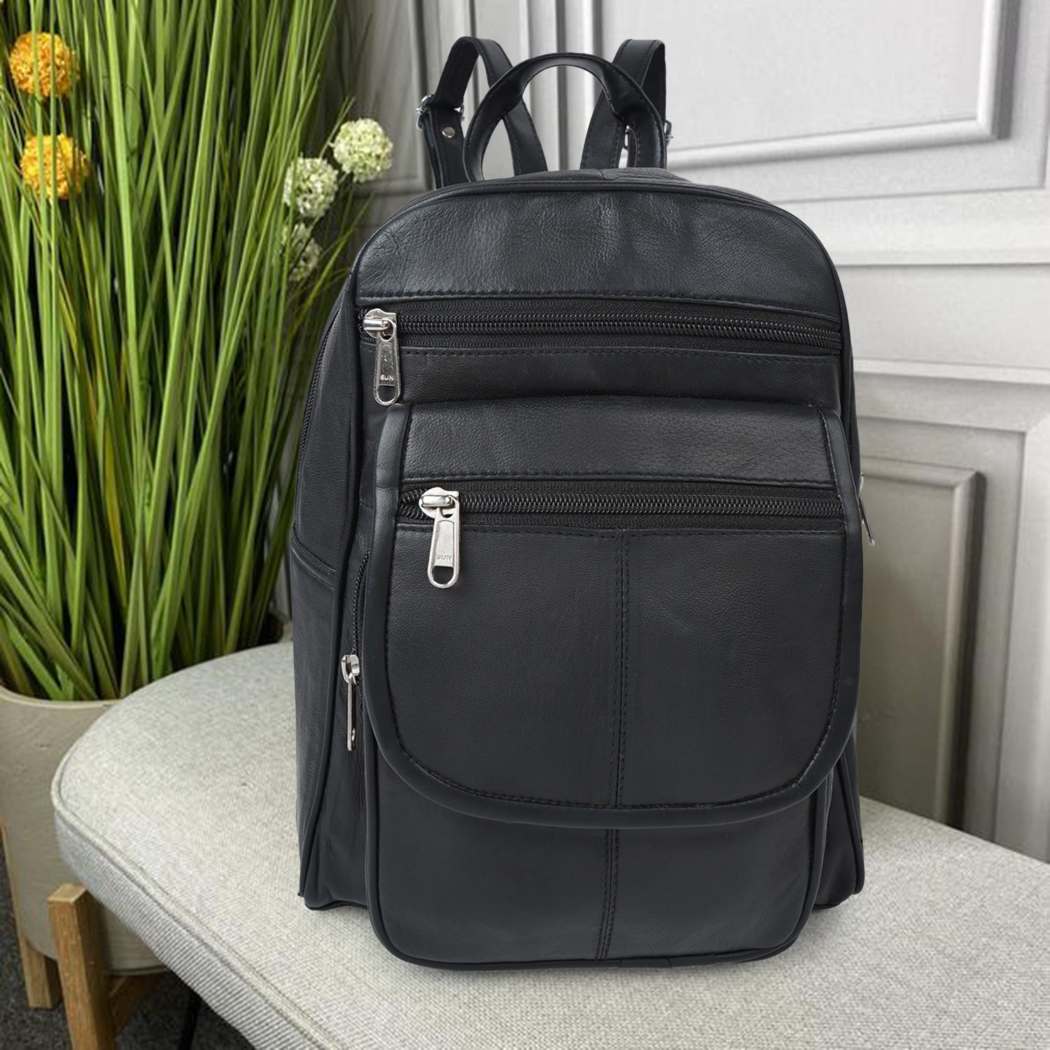 CIMONI Brand Premium Genuine Leather Backpack