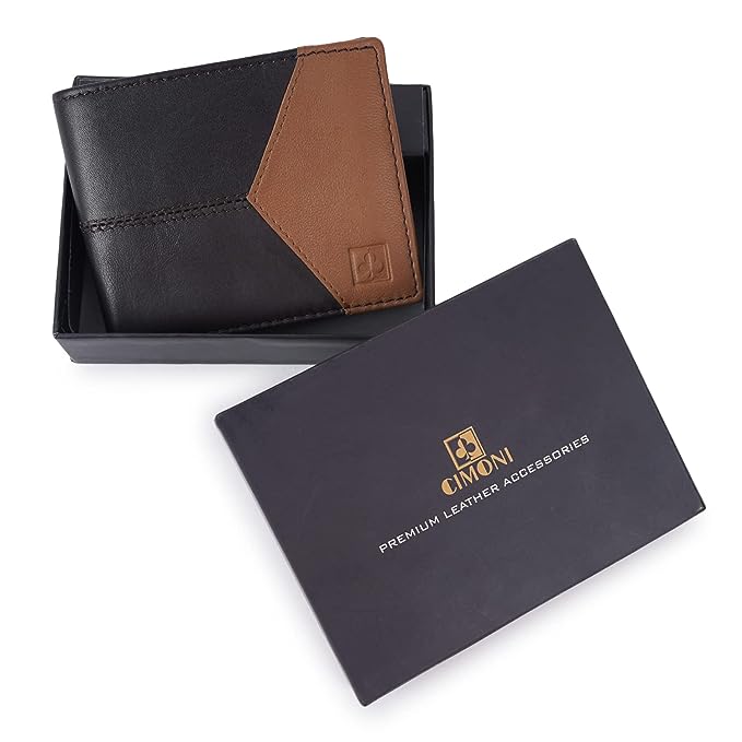CIMONI Genuine Leather Nappa men wallet Brown