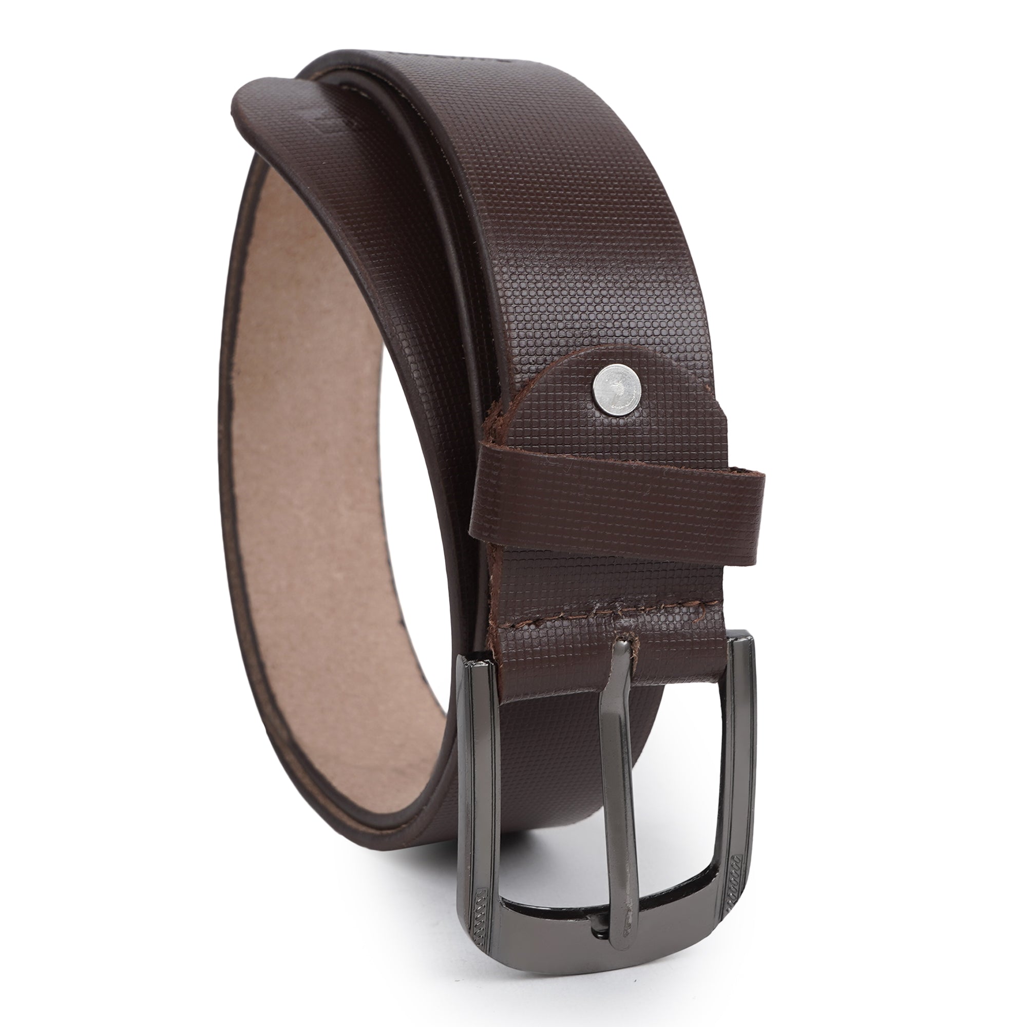 CIMONI Casual Genuine Leather Brown Formal Travel Belt For Men ( 1 Year Gurantee)