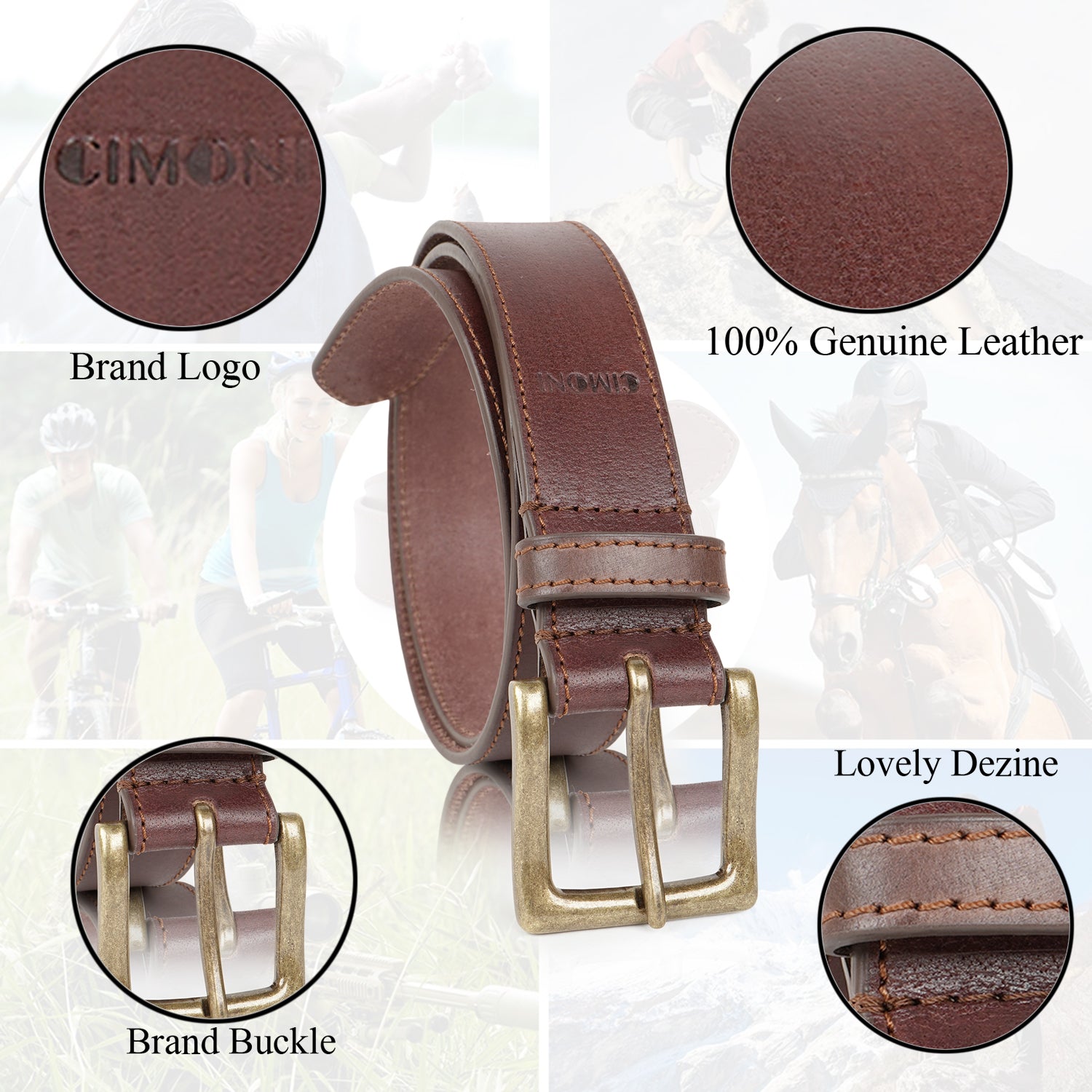 Men'S Premium Leather Belt - CIMONI 
