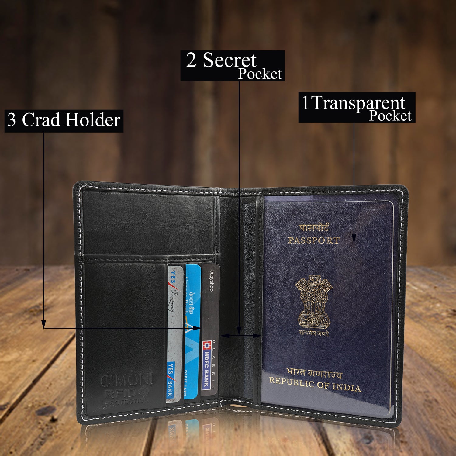 Leather Combo Gift Set Passport Holder And Luggage Tag - CIMONI 