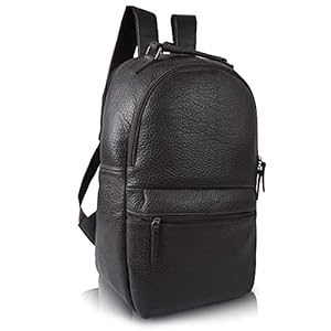 CIMONI Textured Water Resistant Leather Backpack