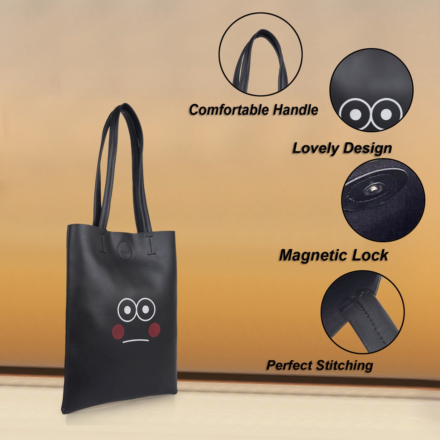 CIMONI Vegan Leather Stylish Handheld Shoulder Unique Design Daytrip Shopping Women Handbag