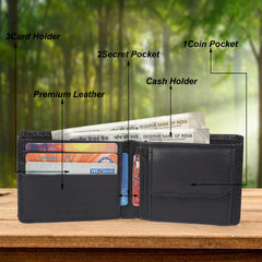 CIMONI Genuine Leather Casual Design Ultra Slim Multiple Credit Cards Slot Wallet for Men