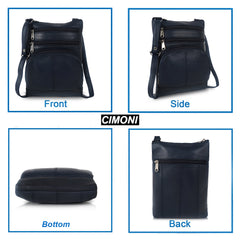 CIMONI Genuine Leather Stylish Unique Design Daytrip Short Trip Trendy Travel Crossbody Sling Bag For Women