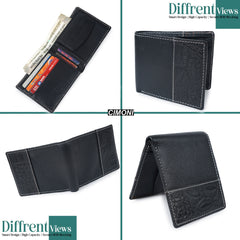 CIMONI Genuine Leather Stylish Classy Ultra Slim Multiple Credit Cards Slot Wallet for Men