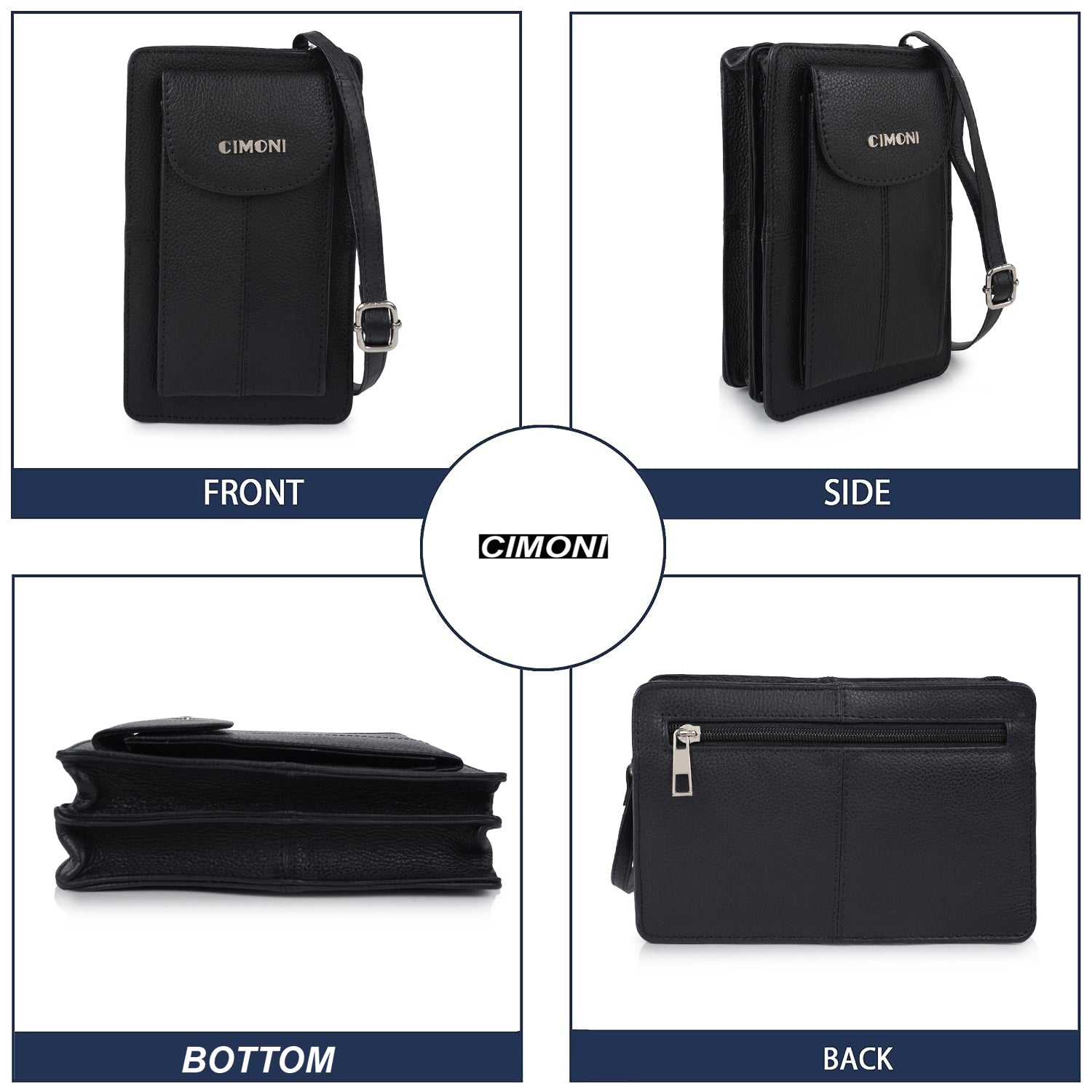 CIMONI Genuine Leather Stylish Unique Design Crossbody Mobile Pouch Sling Bag For Women