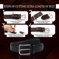 CIMONI Classy Genuine Leather Trendy Travel Formal Office Daytrip Belt For Mens With Box