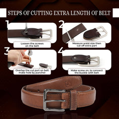 CIMONI Classy Genuine Leather Trendy Travel Formal Office Daytrip Belt For Mens With Box