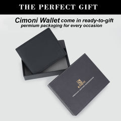 CIMONI Genuine Leather Wallet for Men I Ultra Strong Stitching I 5 Credit Card Slots | 1 Flap Coin Pocket