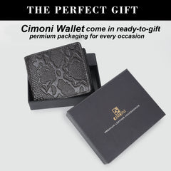 CIMONI Genuine Leather Casual Design Ultra Slim Multiple Credit Cards Slot Wallet for Men