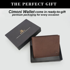 CIMONI Genuine Leather Wallet for Men I Ultra Strong Stitching I 5 Credit Card Slots I 1 Currency Compartments I 1 Coin Pocket
