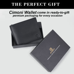 CIMONI Genuine Leather Wallet for Men I Ultra Strong Stitching I 8 Credit Card Slots