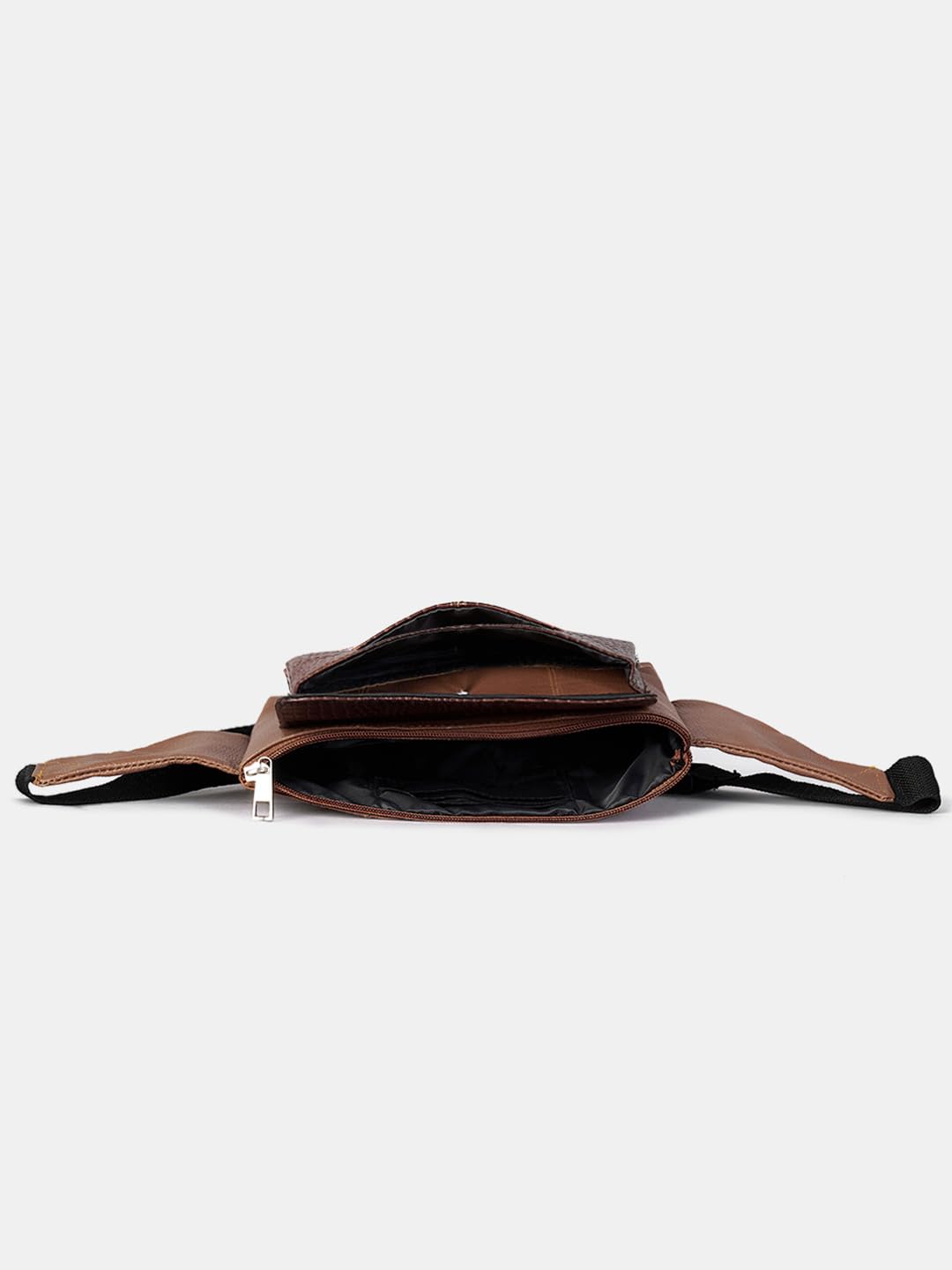 CIMONI® Premium Genuine Leather Waist Bag Classy Design Hiking Zip Pouch with Adjustable Straps Fanny Bag