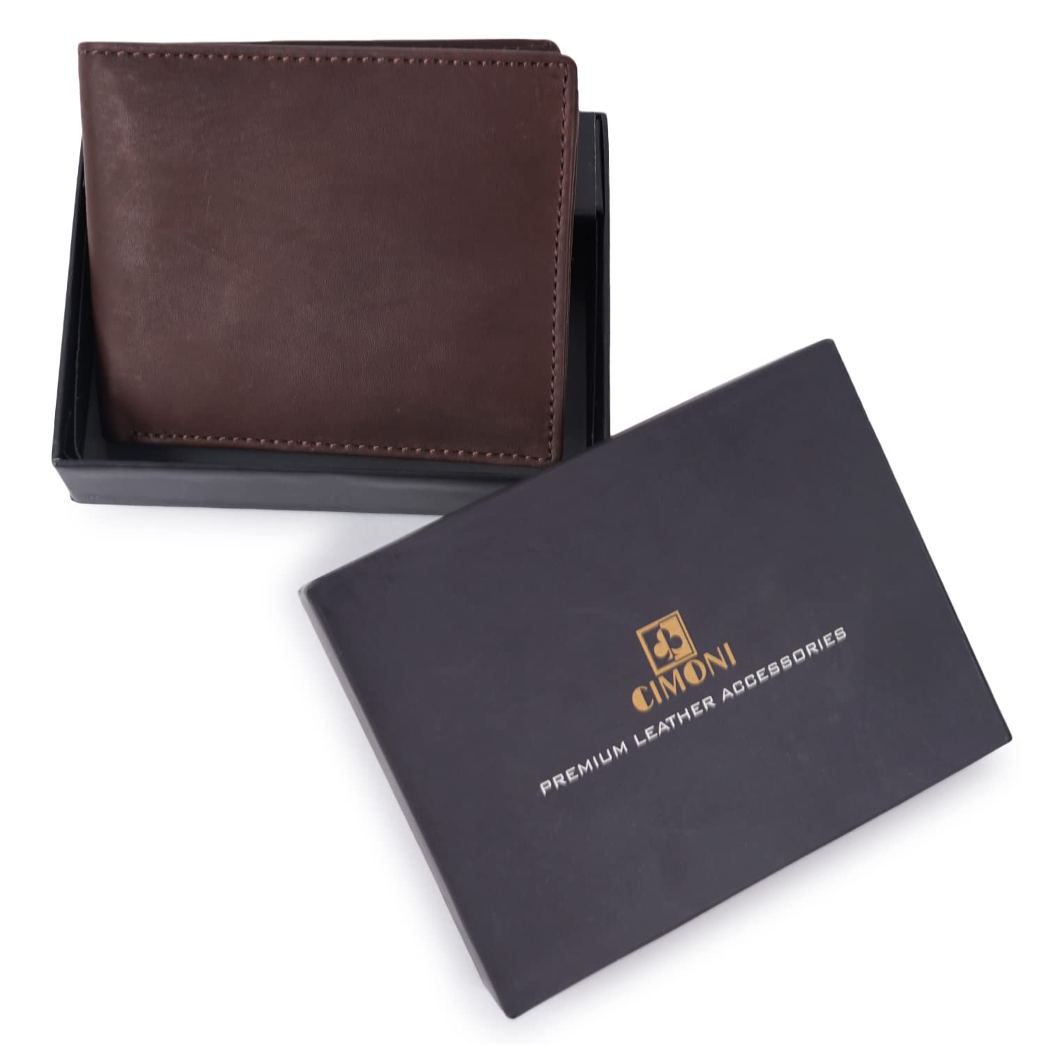 CIMONI Genuine Leather men wallet Brown