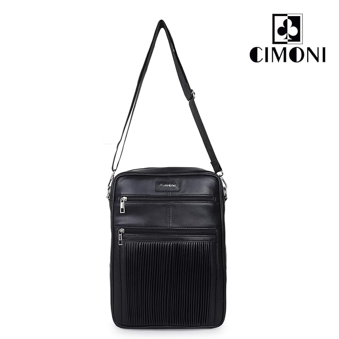 CIMONI® Premium Genuine Leather Sling Bag Stylish Trendy Design With Adjustable Straps