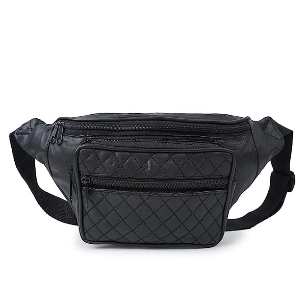 CIMONI Genuine Leather Casual Trendy Design Travel Short Trip Waist Pouch Bag for Unisex