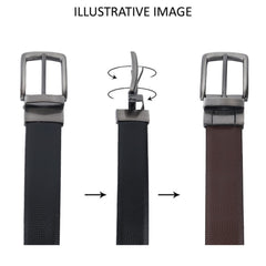 CIMONI Top Grain Genuine Leather Handmade Casual Formal Daytrip Office Reversible Belt For Men[Brown Black]