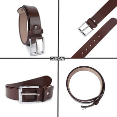 CIMONI Genuine Leather Casual Formal/Office/College Stylish Dailyuse Belt For Men& Boys [Brown]