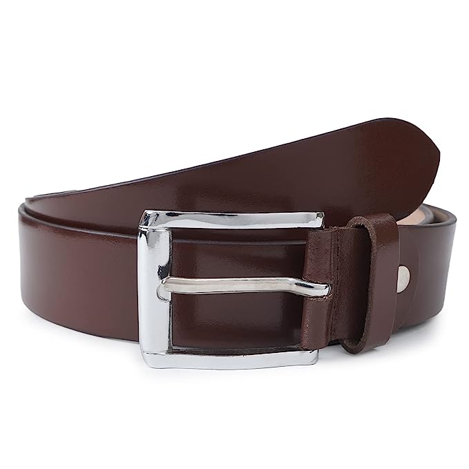 CIMONI Genuine Leather Casual Formal/Office/College Stylish Dailyuse Belt For Men& Boys [Brown] (1 Year Gurantee)