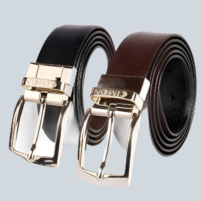 CIMONI® Premium Reversible Genuine Leather Belt for Men (Pack of 1) ( 1 Year Gurantee)