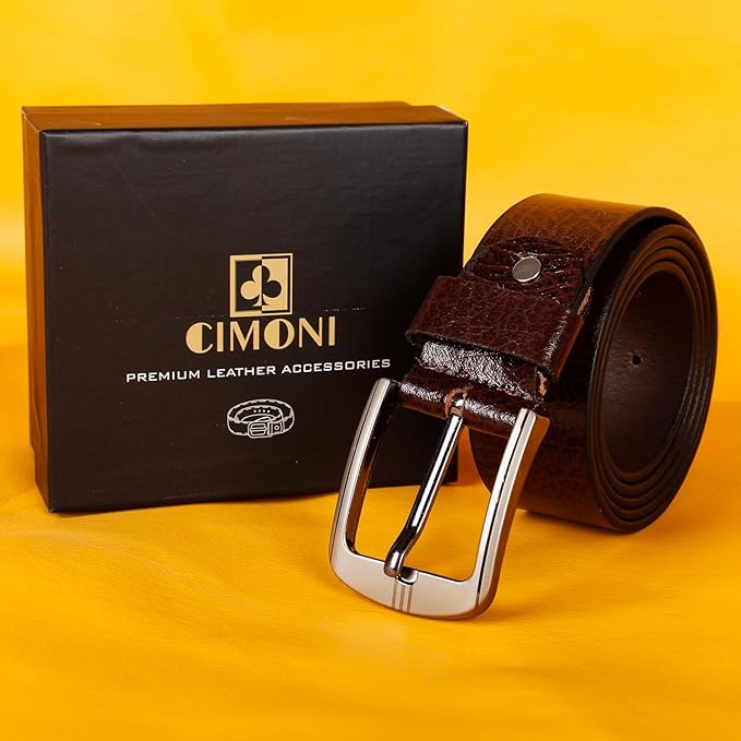 CIMONI Genuine Leather Belt for Men Jeans & Pants Wear for Casual & Formal
