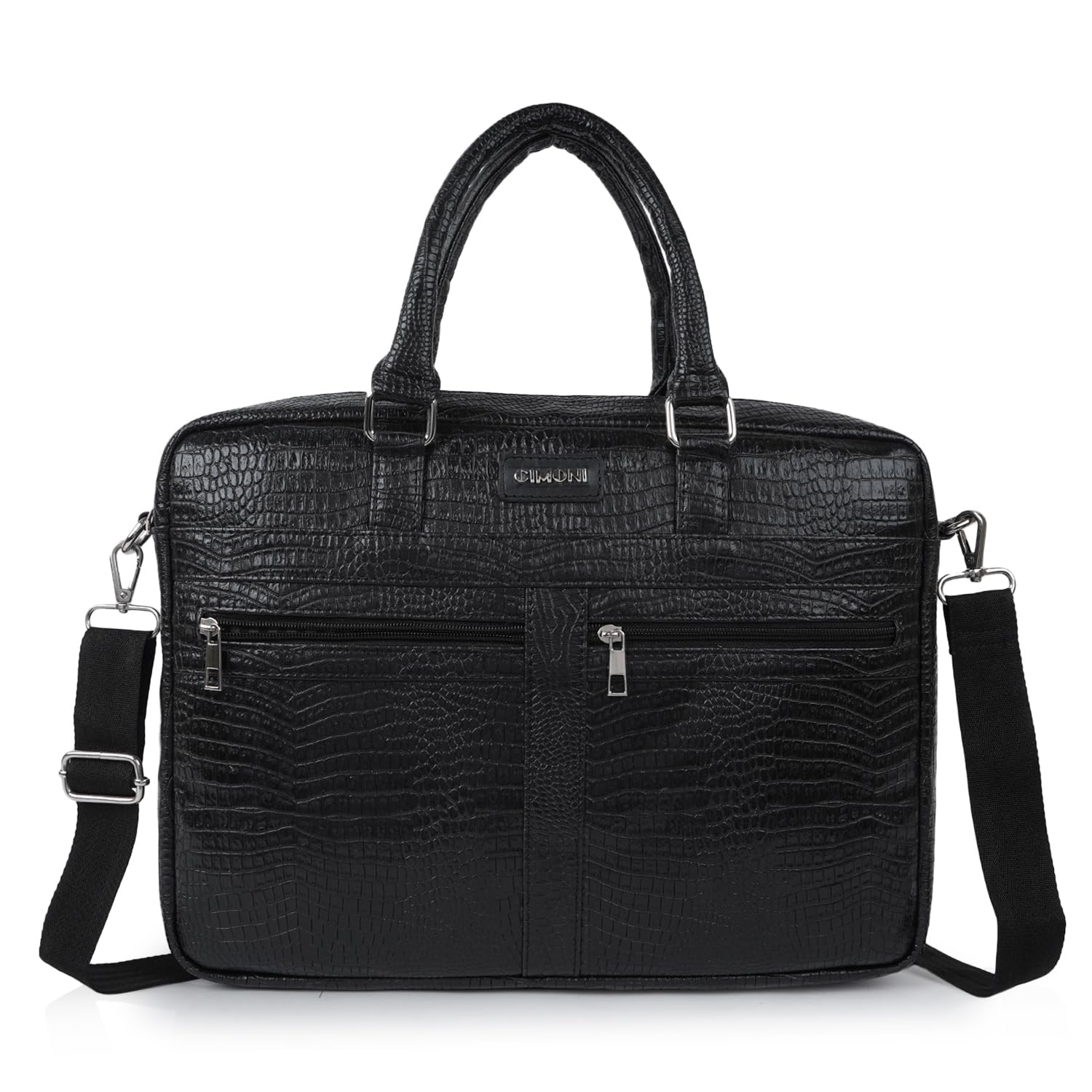 CIMONI Vegan Leather Bag Stylish Trendy Office Briefcase Laptop Bag Crossbody Daytrip School Handheld Business Messenger Bag For Men (Color - Tan)