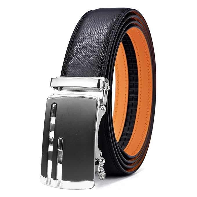 CIMONI® Premium Vegan Leather Belt for Men Belt with Slide Buckle for Men Fit Everywhere Formal & Casual Belt