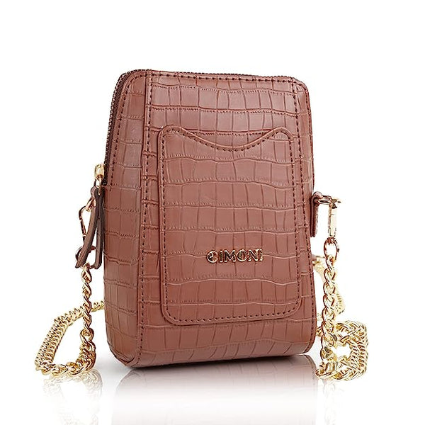Trendy Mobile Sling Bag for Ladies/Girls Small with Chain Strap Side Purse For Women Cross Sling Wallet/Mobile Case