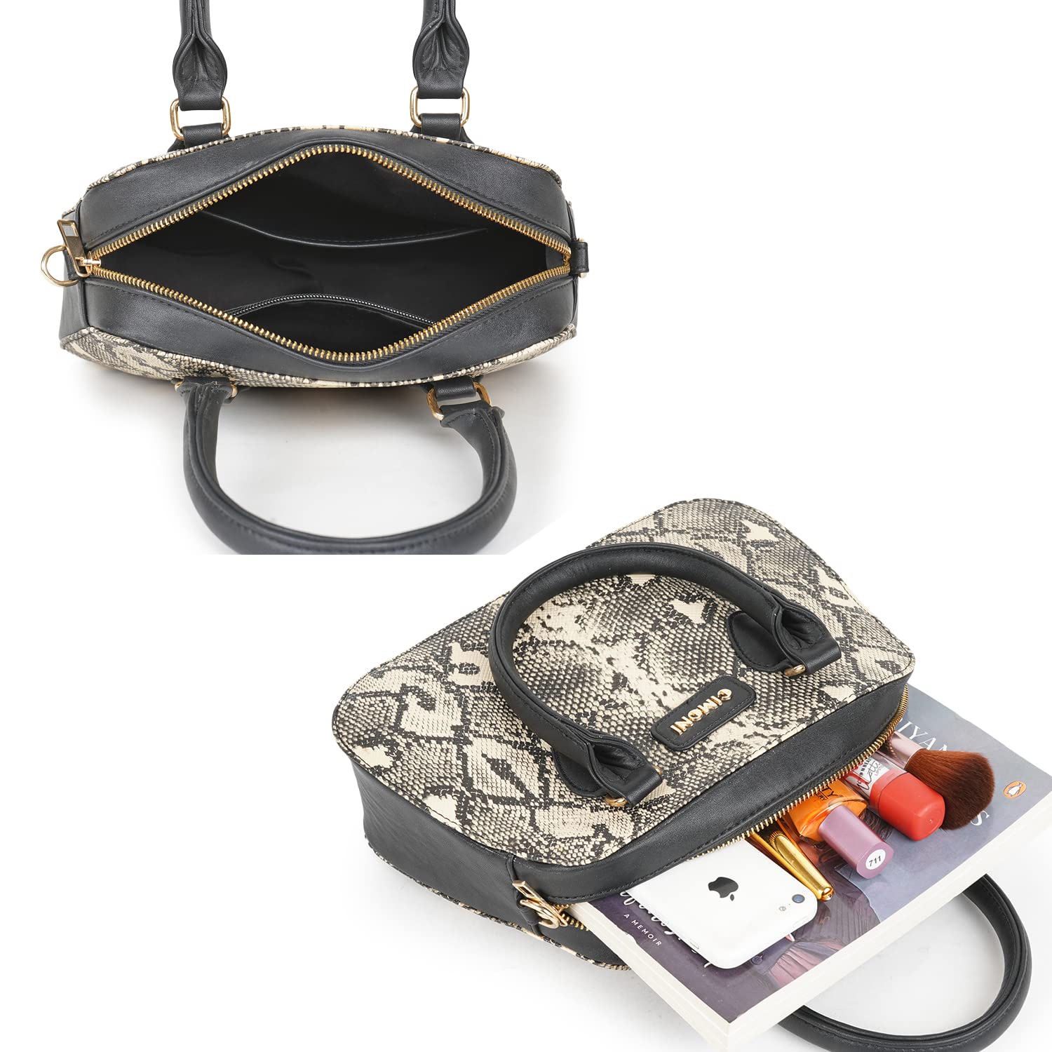 CIMONI® Premium Synthetic Vegan Leather Hand Bag Stylish Strap Daytrip Handheld Shoulder Designer Handbag For Women (Color - Yellow)
