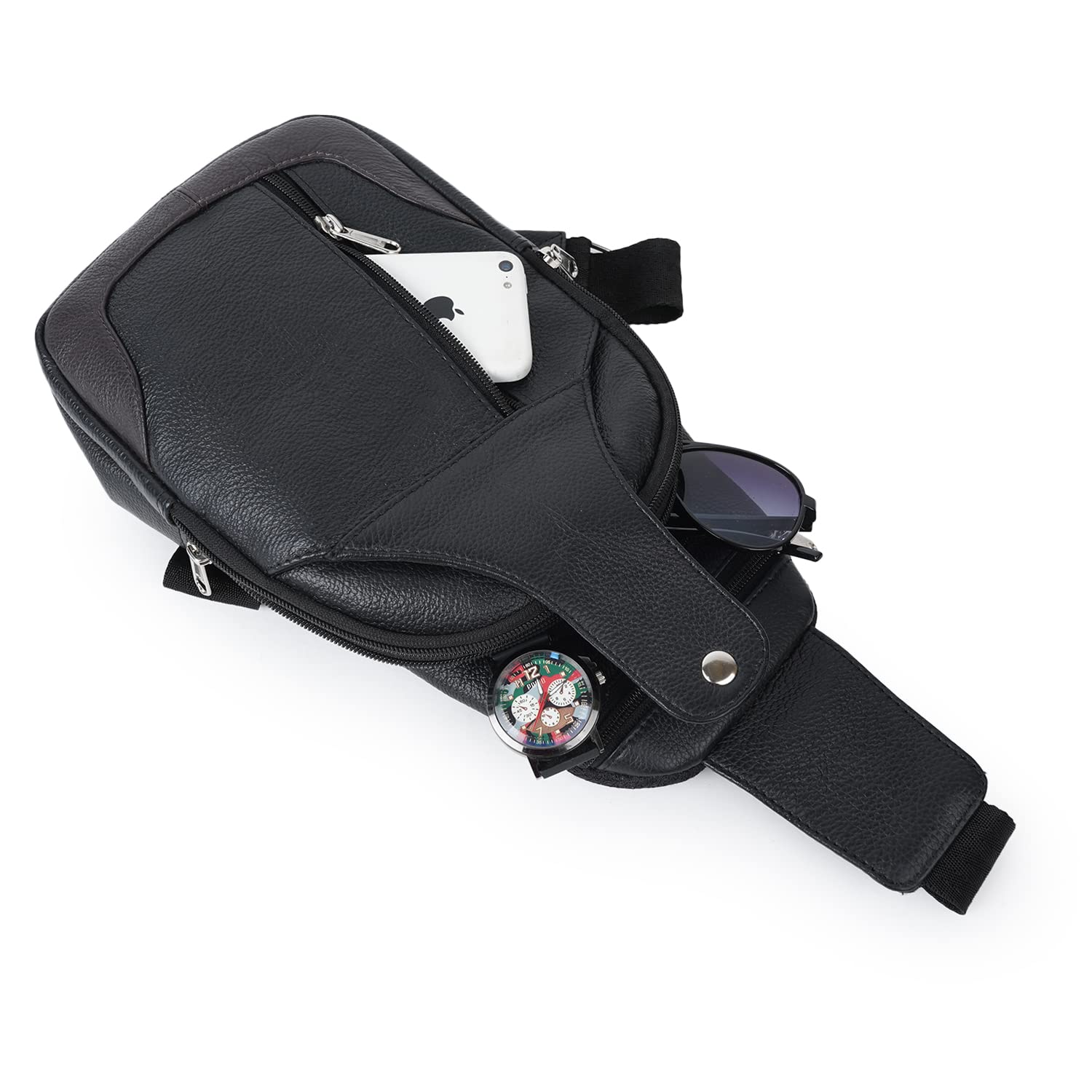 CIMONI® Premium Genuine Leather Sling Bag Classy Trendy Crossbody Bag Shoulder Daytrip Travel Stylish Purse