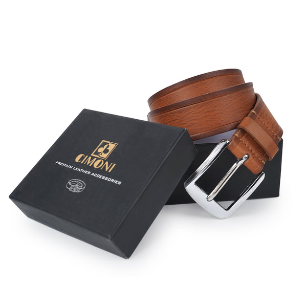 CIMONI Stylish Genuine Leather Formal Trendy Daytrip Slim Design Mens Belt With Box