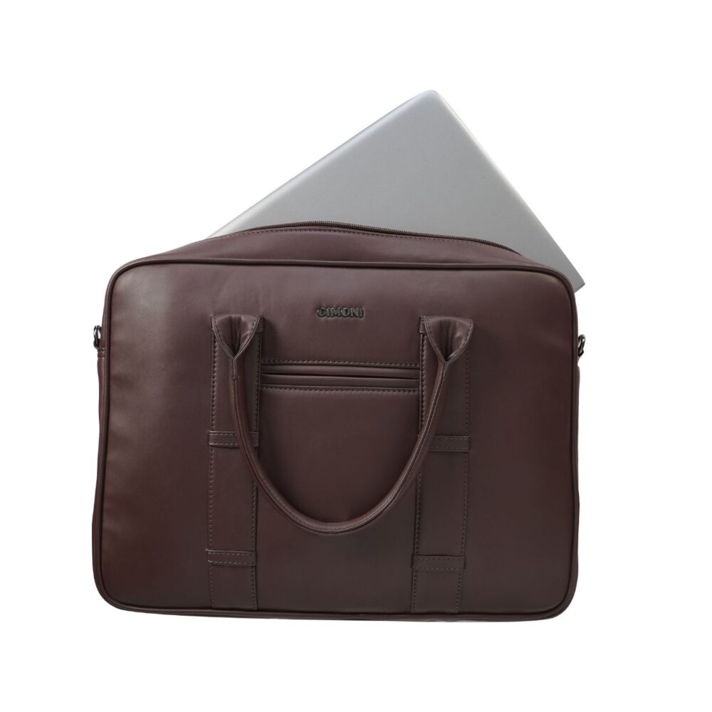 CIMONI Cocoa Brown Work Laptop Shoulder Bag
