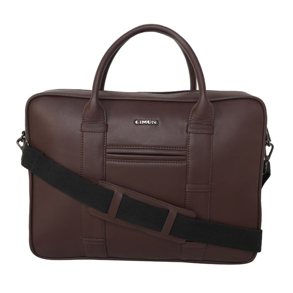CIMONI Cocoa Brown Work Laptop Shoulder Bag