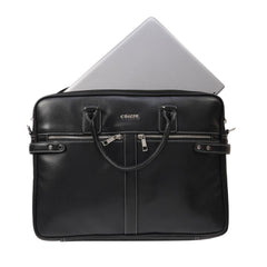 CIMONI Black Classic Laptop Shoulder Messenger Office Briefcase Bag