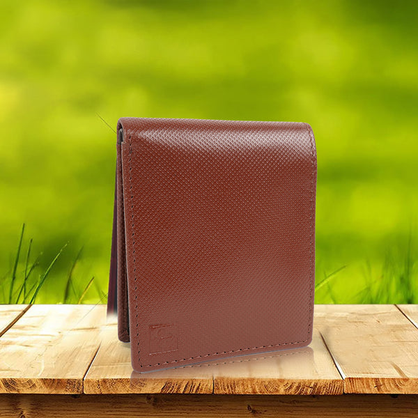 Dot Embossed Leather Wallet